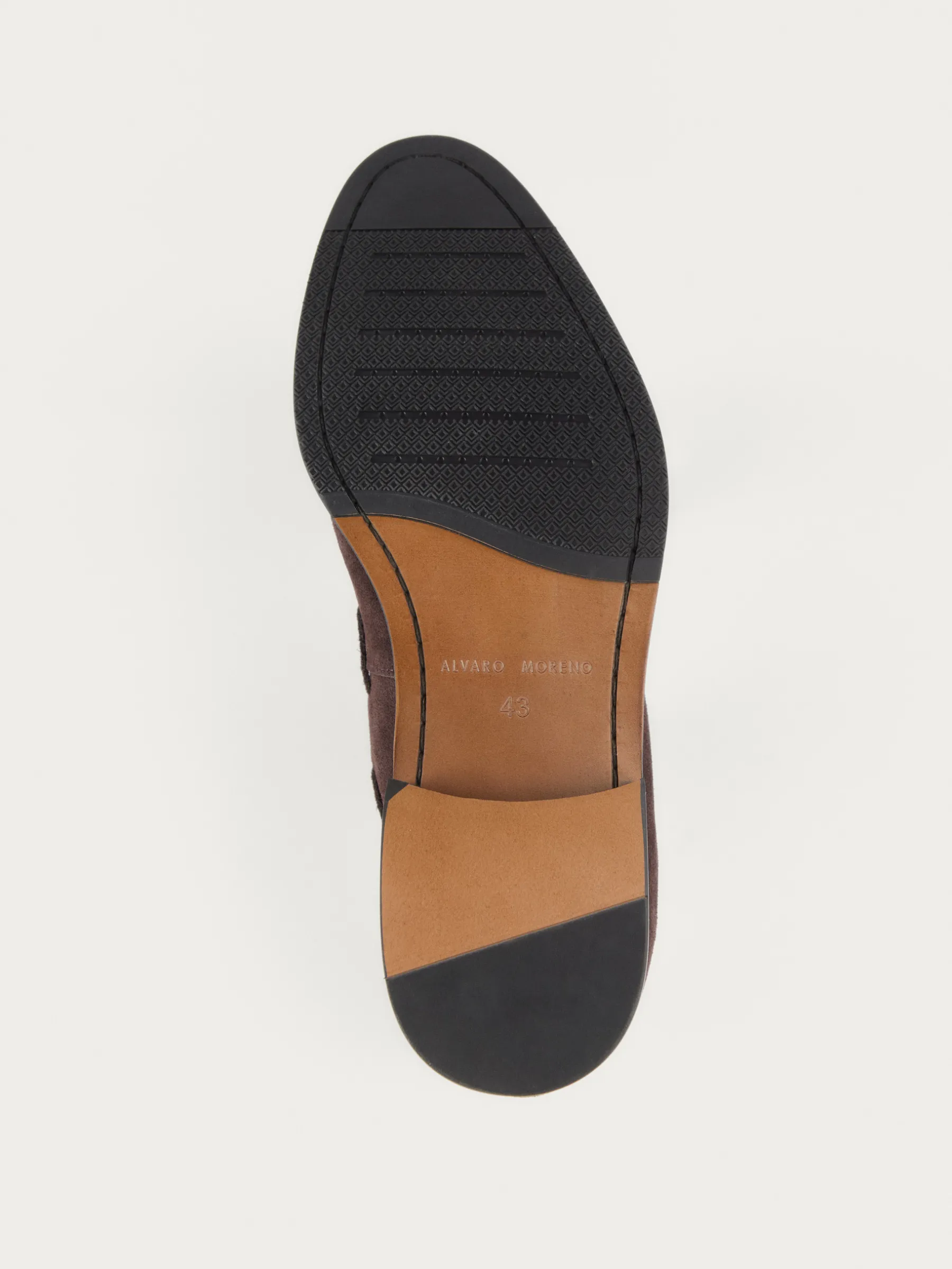 Vestir<Alvaro Moreno MOCASIN SERRAJE BORLAS MARRÓN Marrón