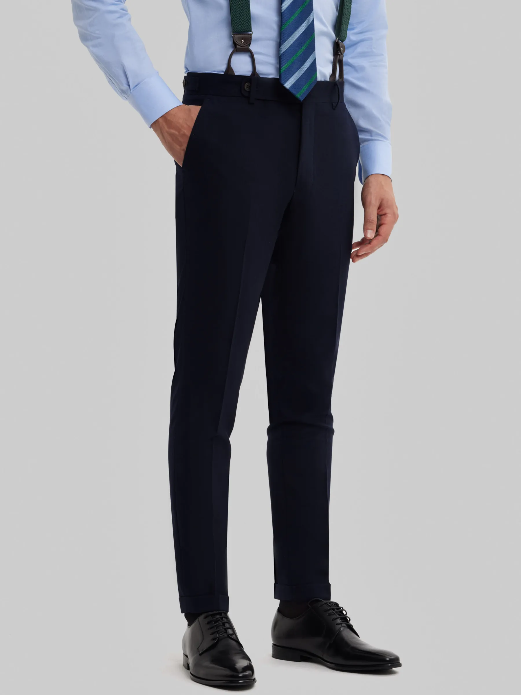 Trajes|Trajes<Alvaro Moreno PANTALON CAPO PLAIN Azul Marino