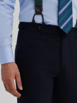 Trajes|Trajes<Alvaro Moreno PANTALON CAPO PLAIN Azul Marino