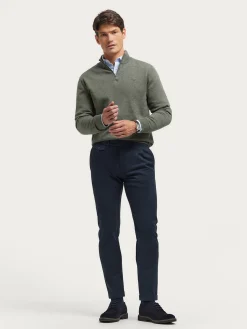 Chino<Alvaro Moreno PANTALON CARROT Azul Marino