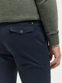Chino<Alvaro Moreno PANTALON CARROT Azul Marino