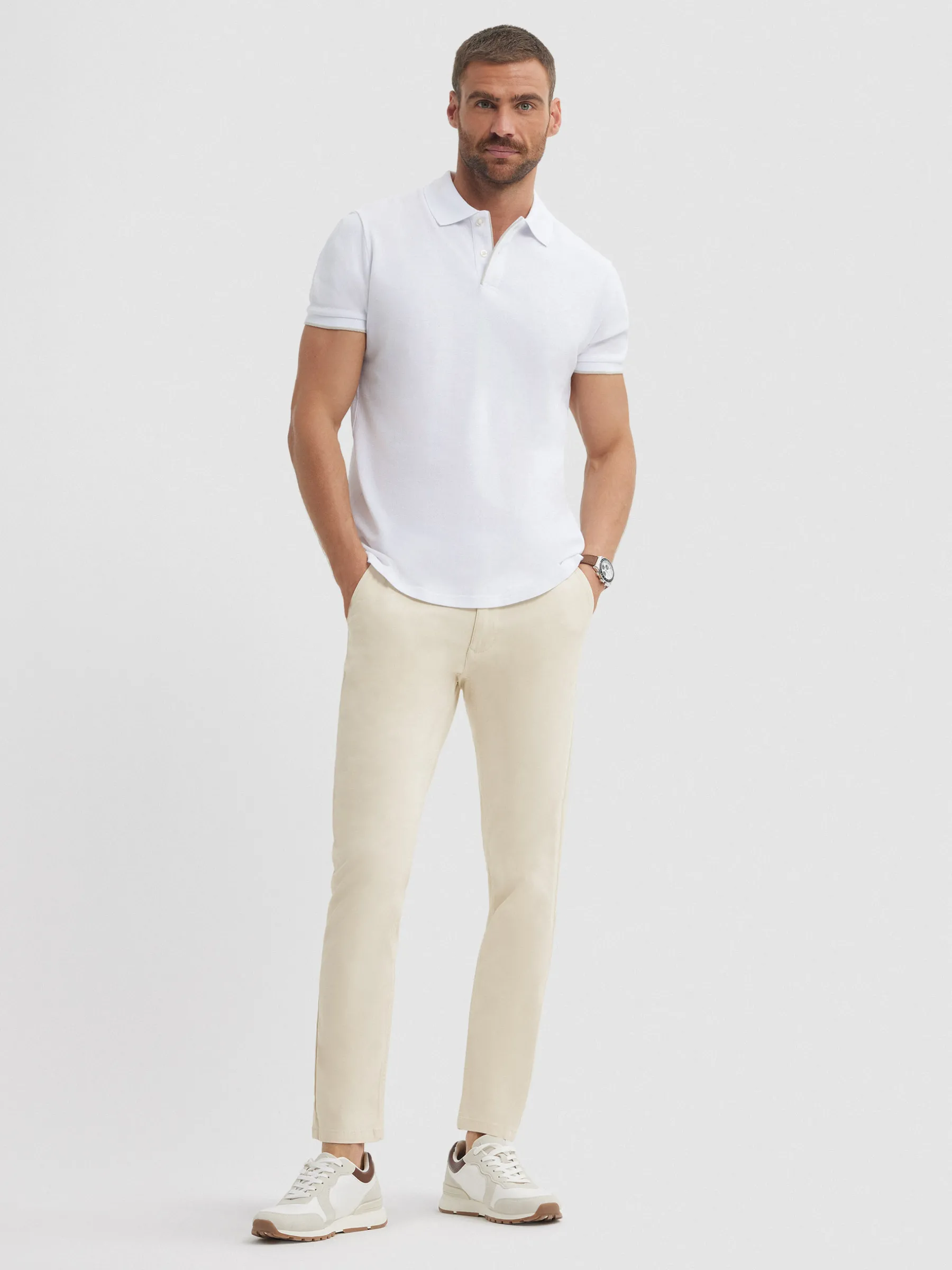 Chino<Alvaro Moreno PANTALON CHINO COMFORT Crudo