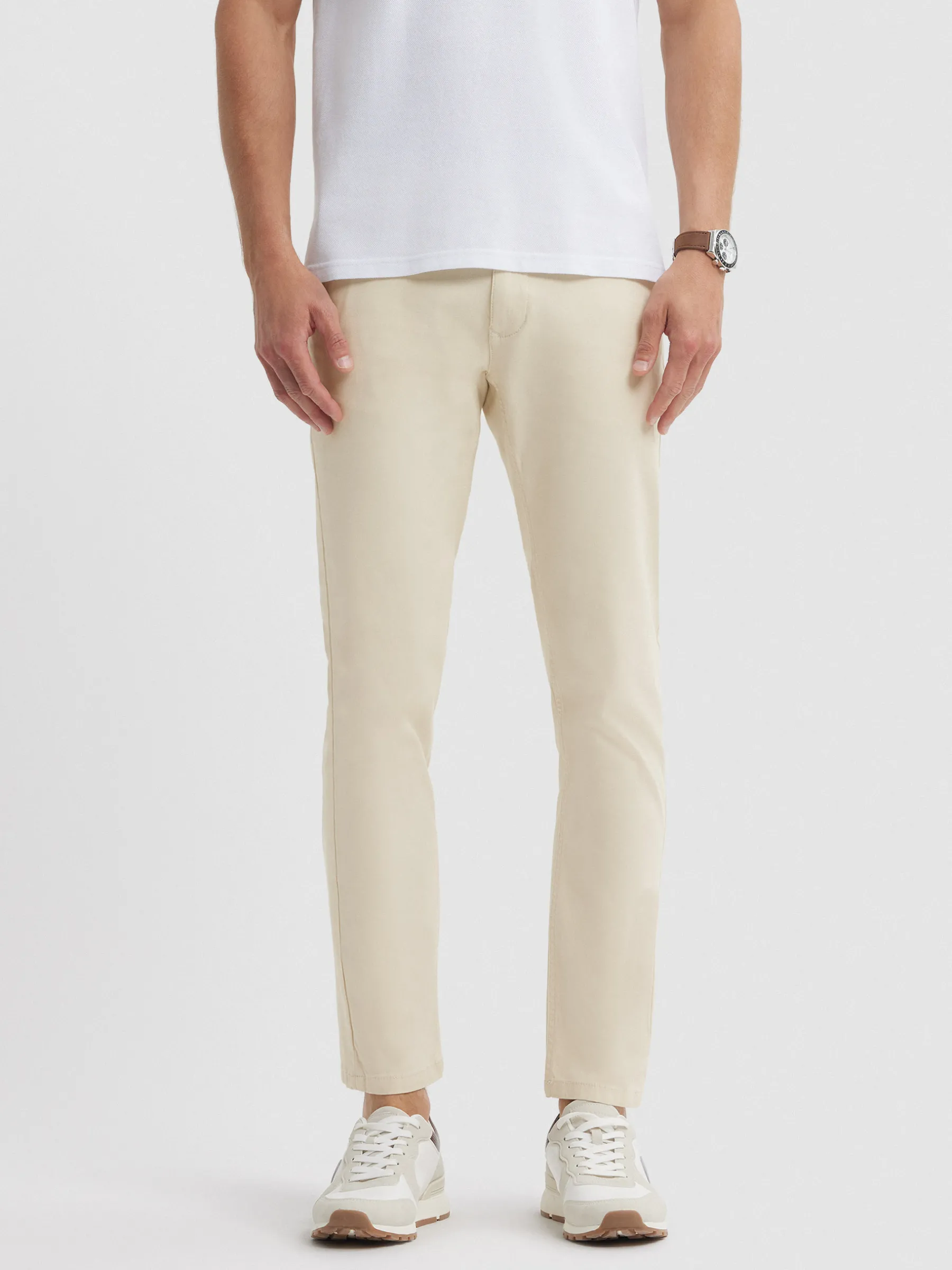Chino<Alvaro Moreno PANTALON CHINO COMFORT Crudo
