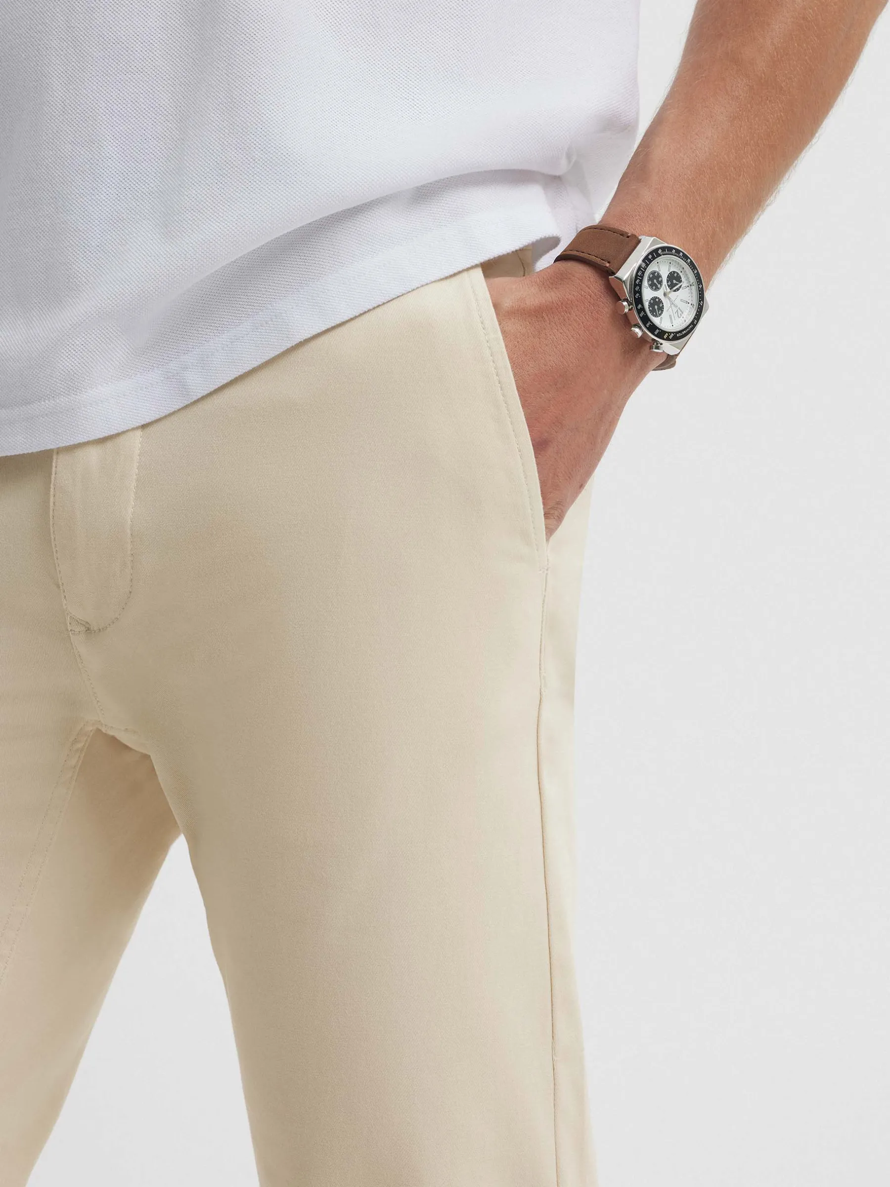 Chino<Alvaro Moreno PANTALON CHINO COMFORT Crudo