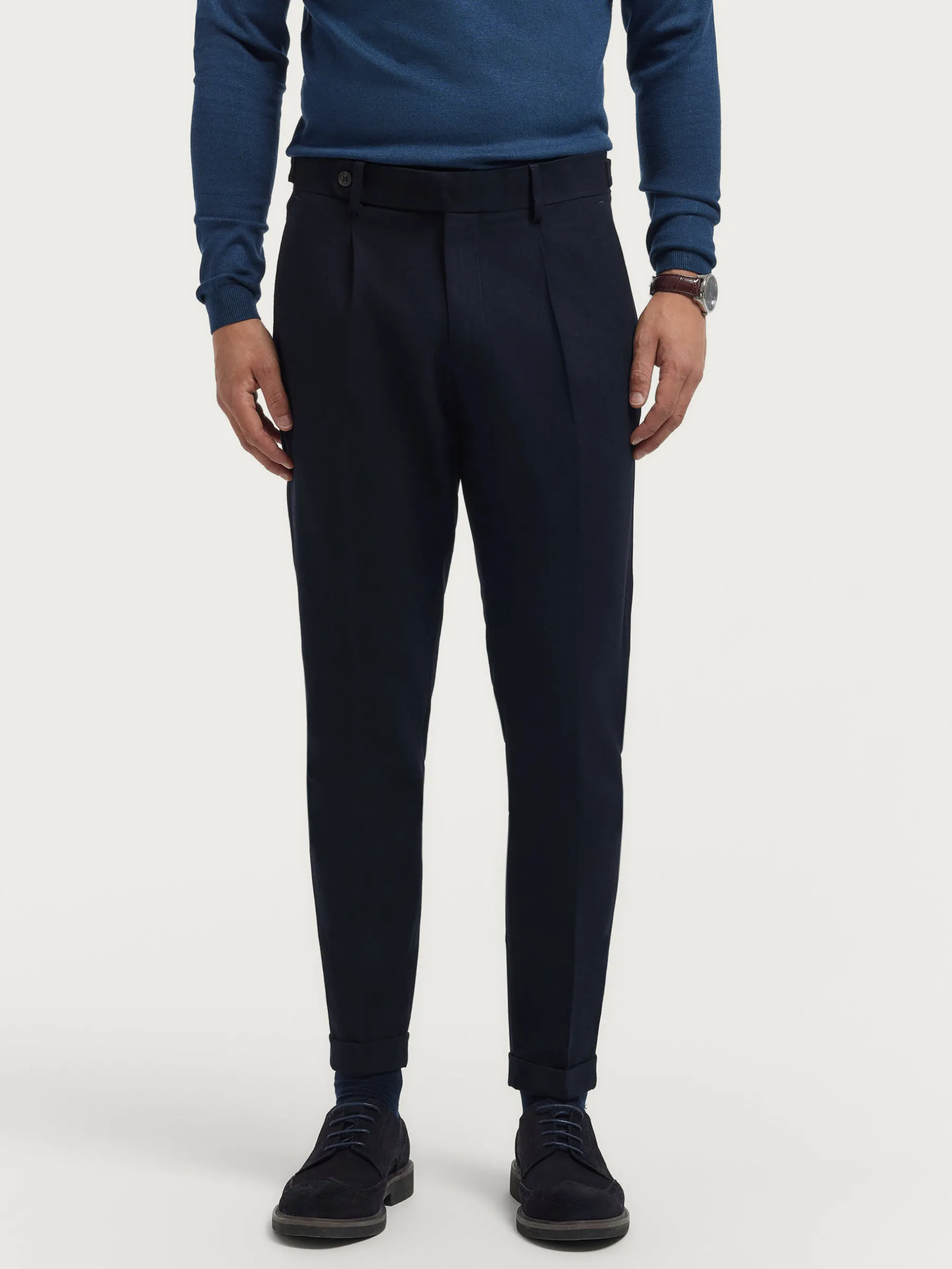 Vestir<Alvaro Moreno PANTALON CLASSIC TWILL Azul Marino