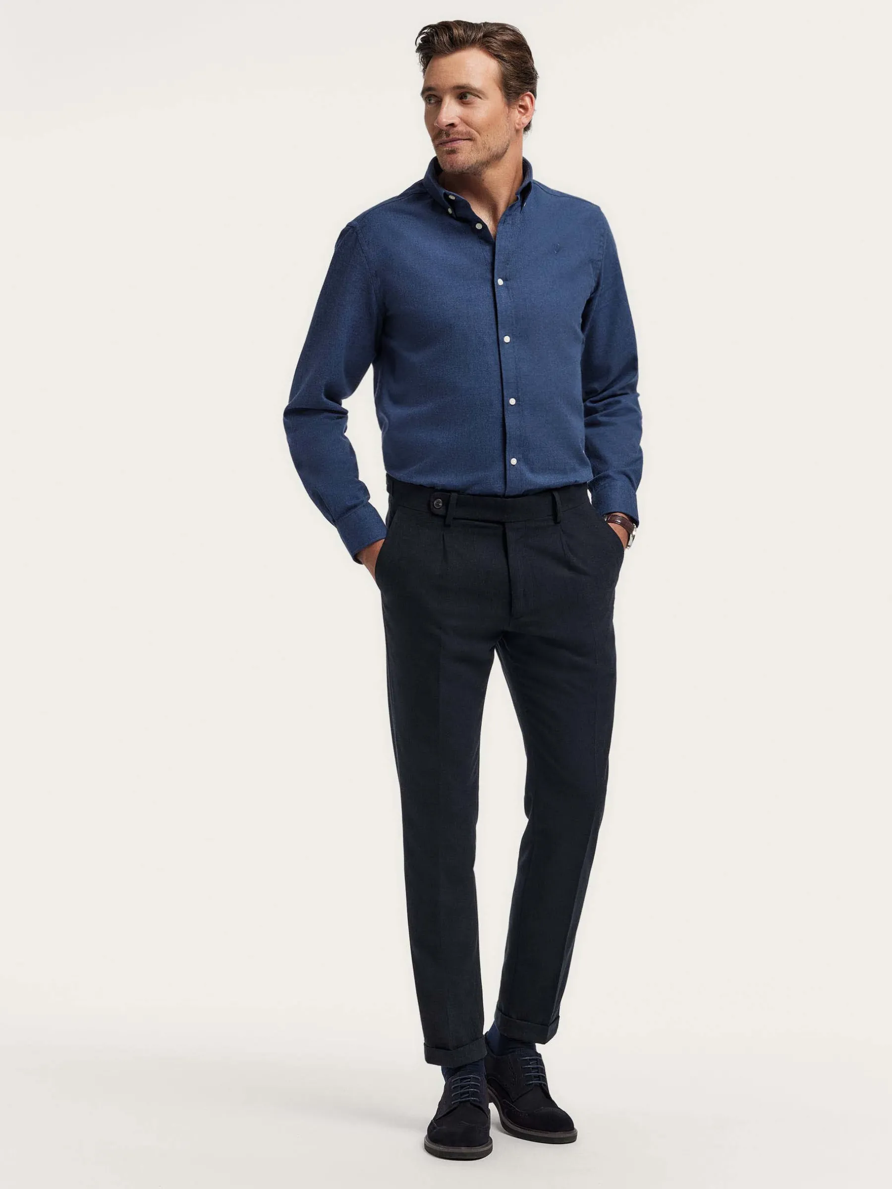 Vestir<Alvaro Moreno PANTALON CLASSIC TWILL Gris