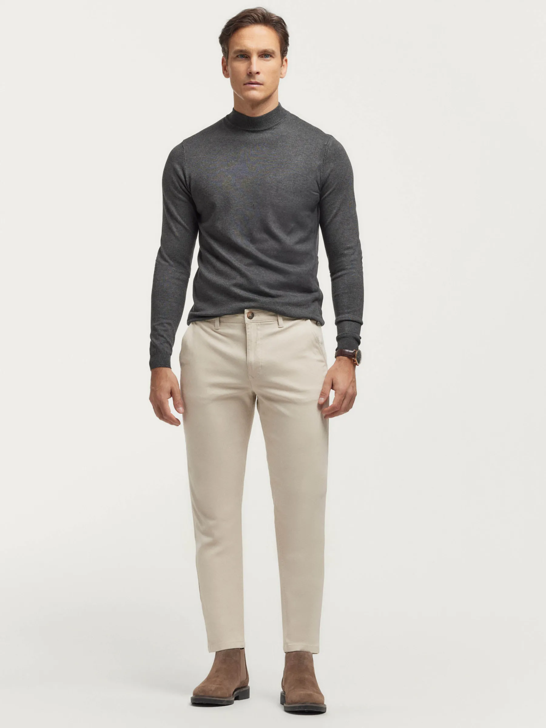 Chino<Alvaro Moreno PANTALON ELVIS Piedra