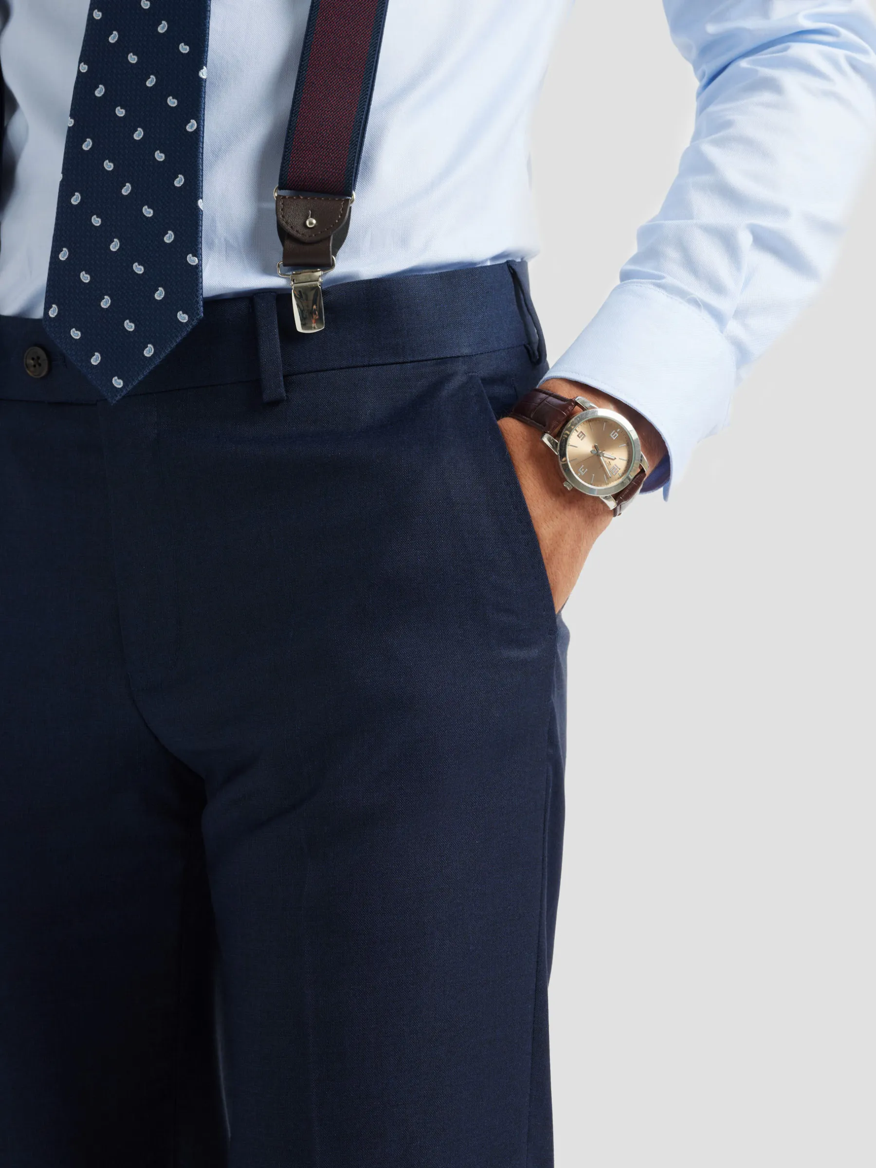 Trajes|Trajes<Alvaro Moreno PANTALON FIL A FIL Azul Marino