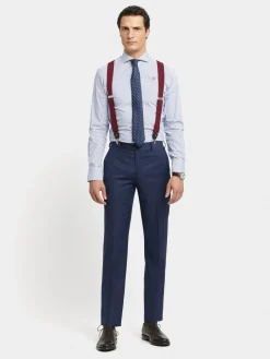 Trajes|Trajes<Alvaro Moreno PANTALON FIL A FIL CRUZADO Azul Marino