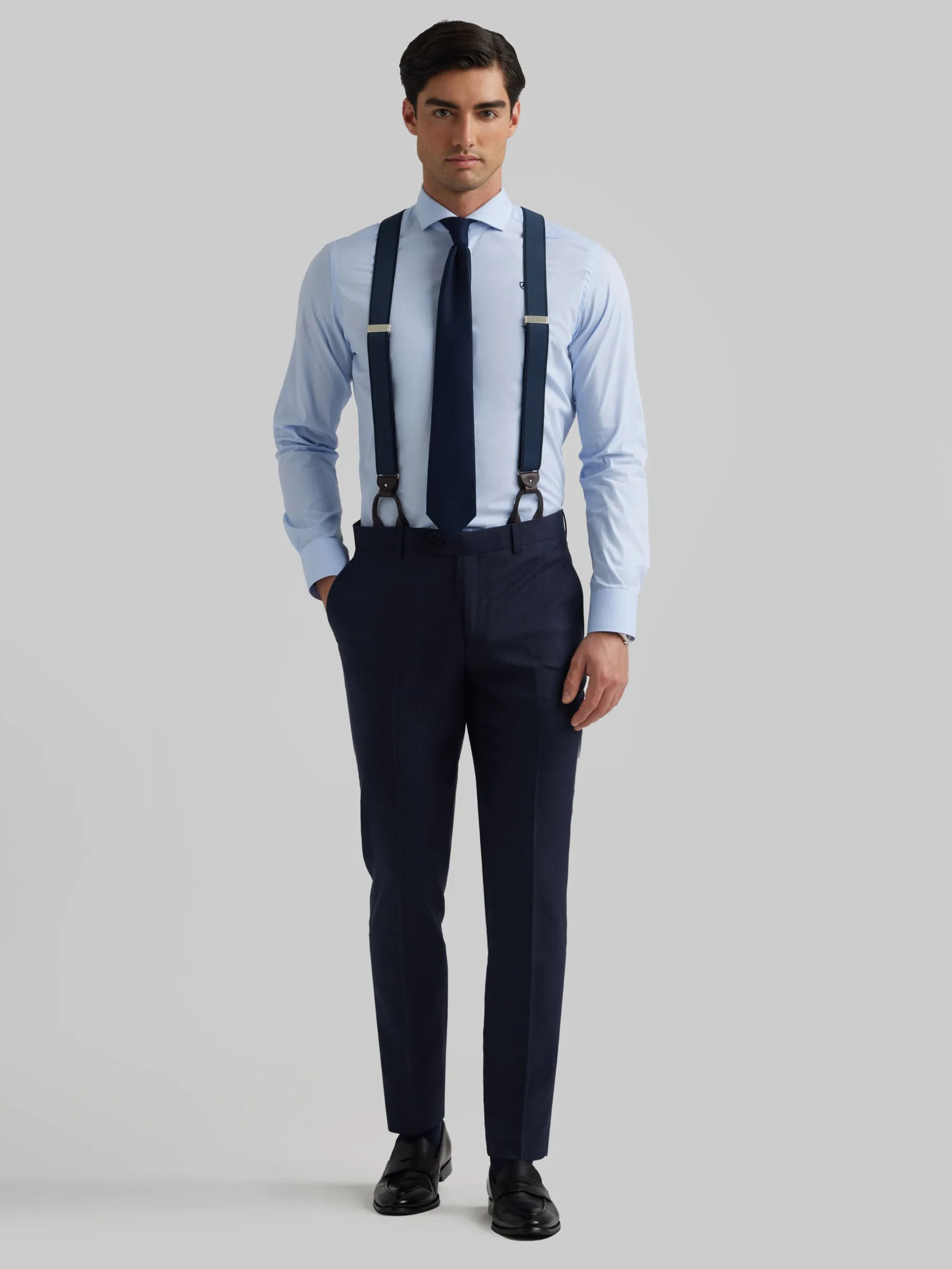 Trajes|Trajes<Alvaro Moreno PANTALON FINESTRA SLIM Azul Marino