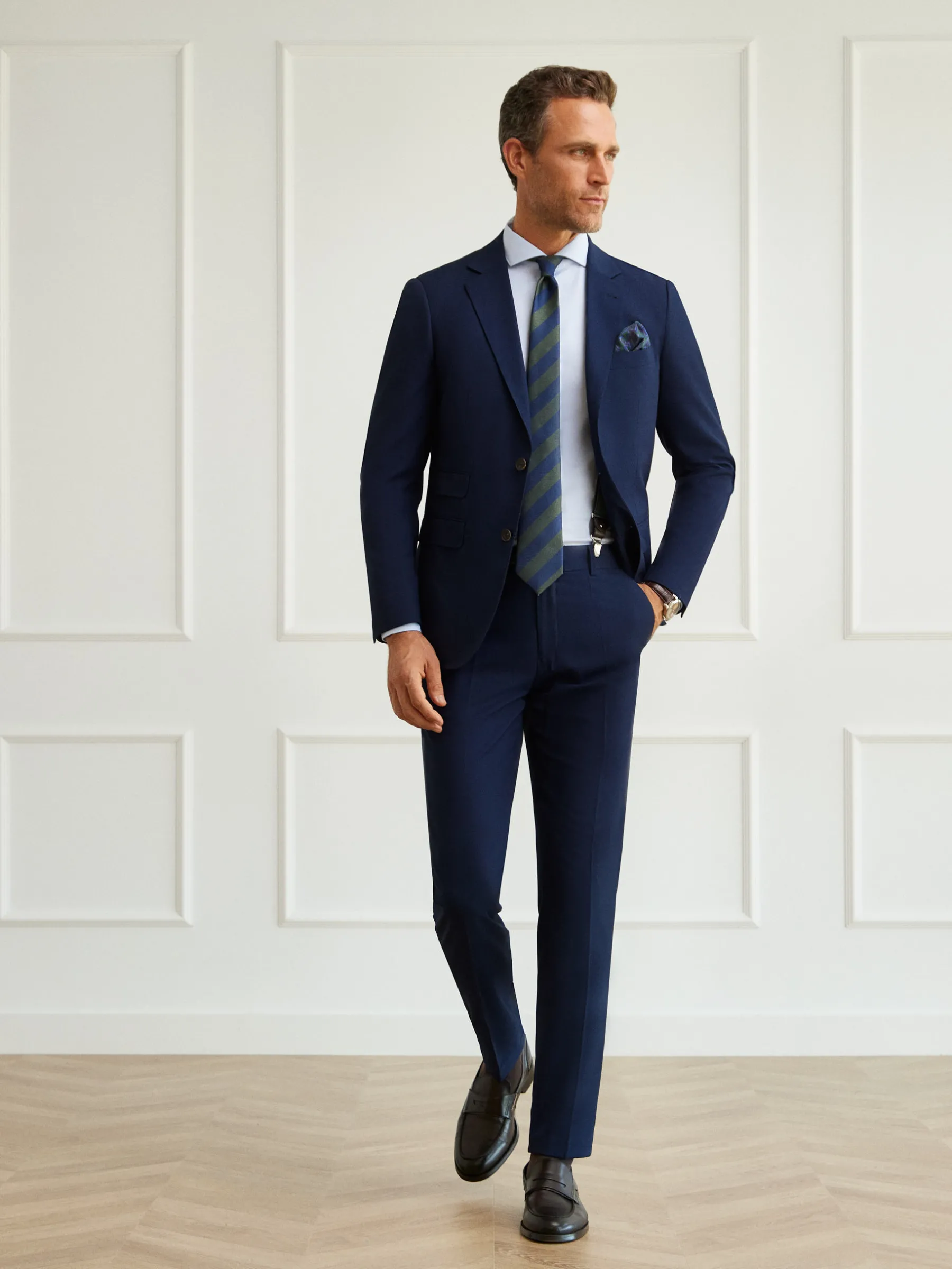 Trajes|Trajes<Alvaro Moreno PANTALON MICRO BIRD Azul Marino