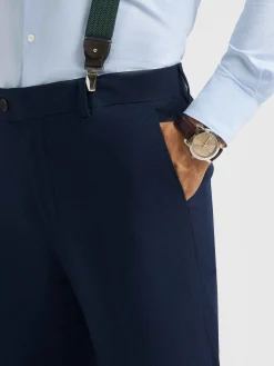 Trajes|Trajes<Alvaro Moreno PANTALON MICRO BIRD Azul Marino