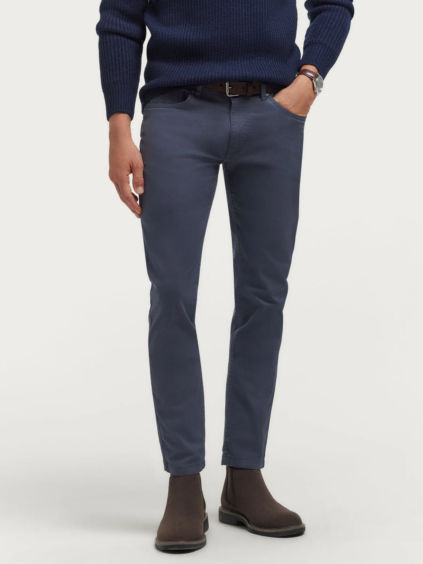 Casual<Alvaro Moreno PANTALON MICRO 5PKT Azul Marino
