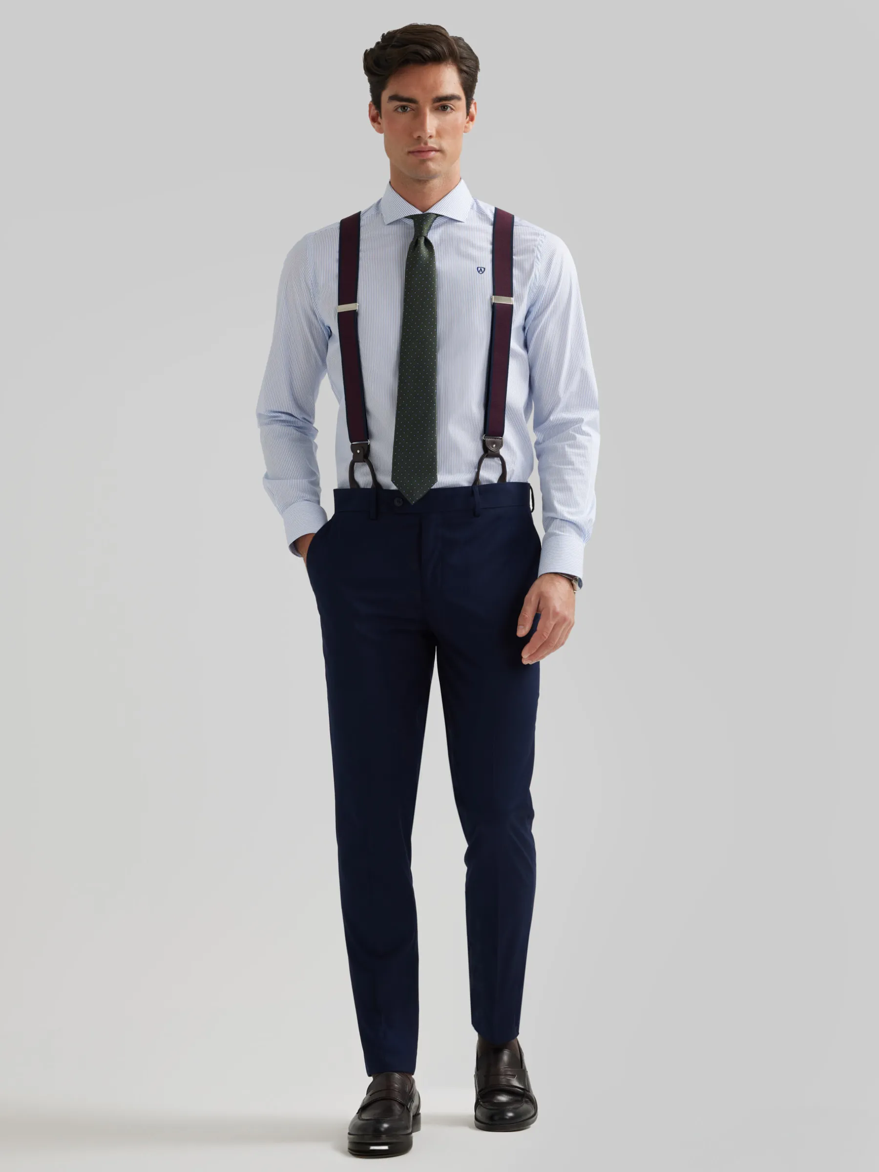 Trajes|Trajes<Alvaro Moreno PANTALON PLAIN SLIM Azul Marino