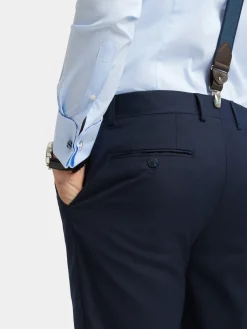 Trajes|Trajes<Alvaro Moreno PANTALON TWILL CRUZADO Azul Marino