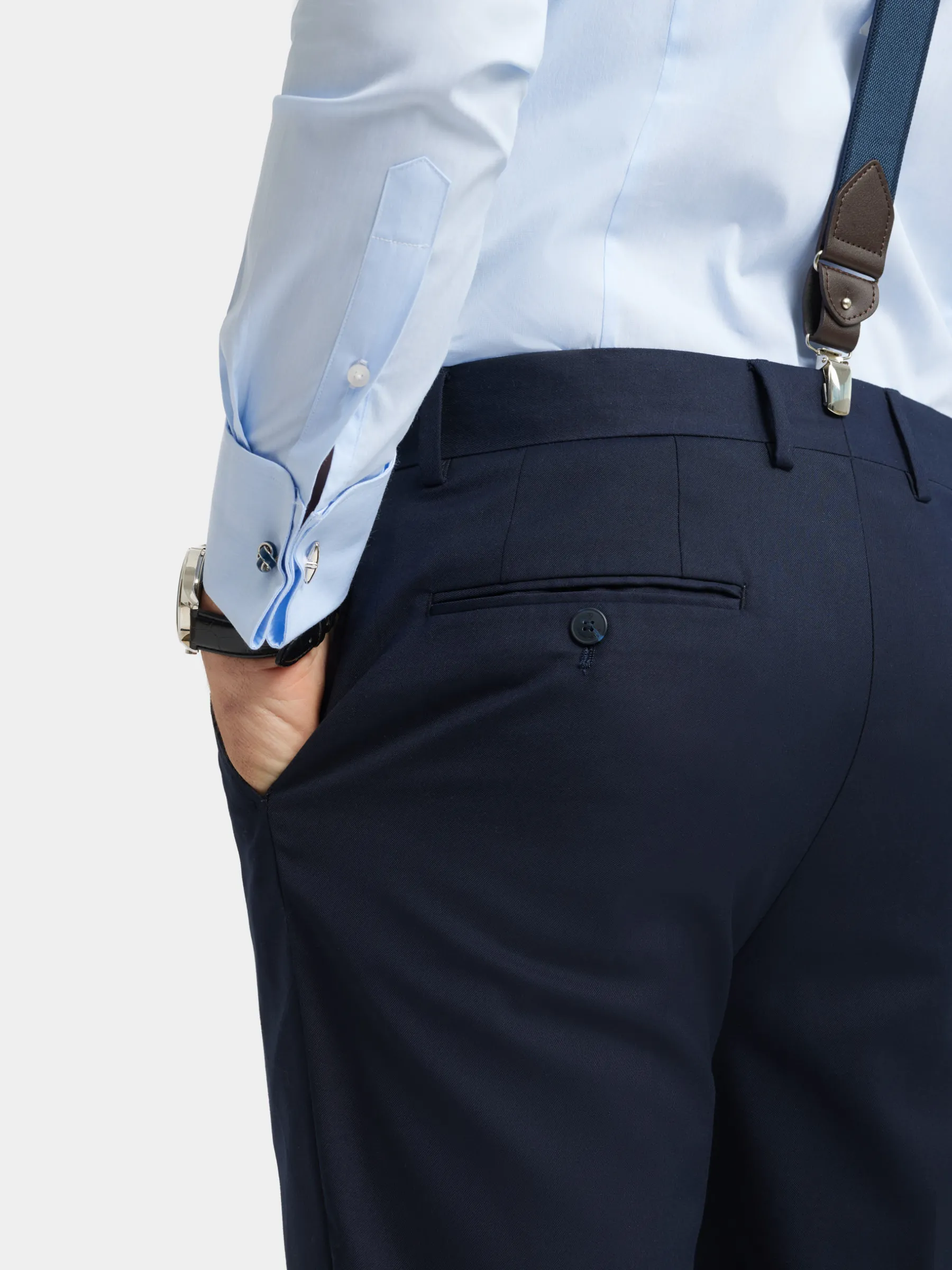 Trajes|Trajes<Alvaro Moreno PANTALON TWILL CRUZADO Azul Marino