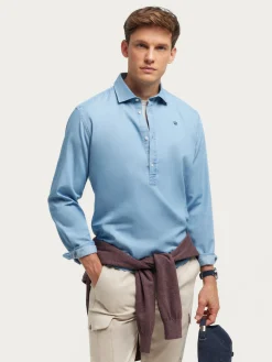 Poleras|Casual<Alvaro Moreno POLERA DENIM Celeste