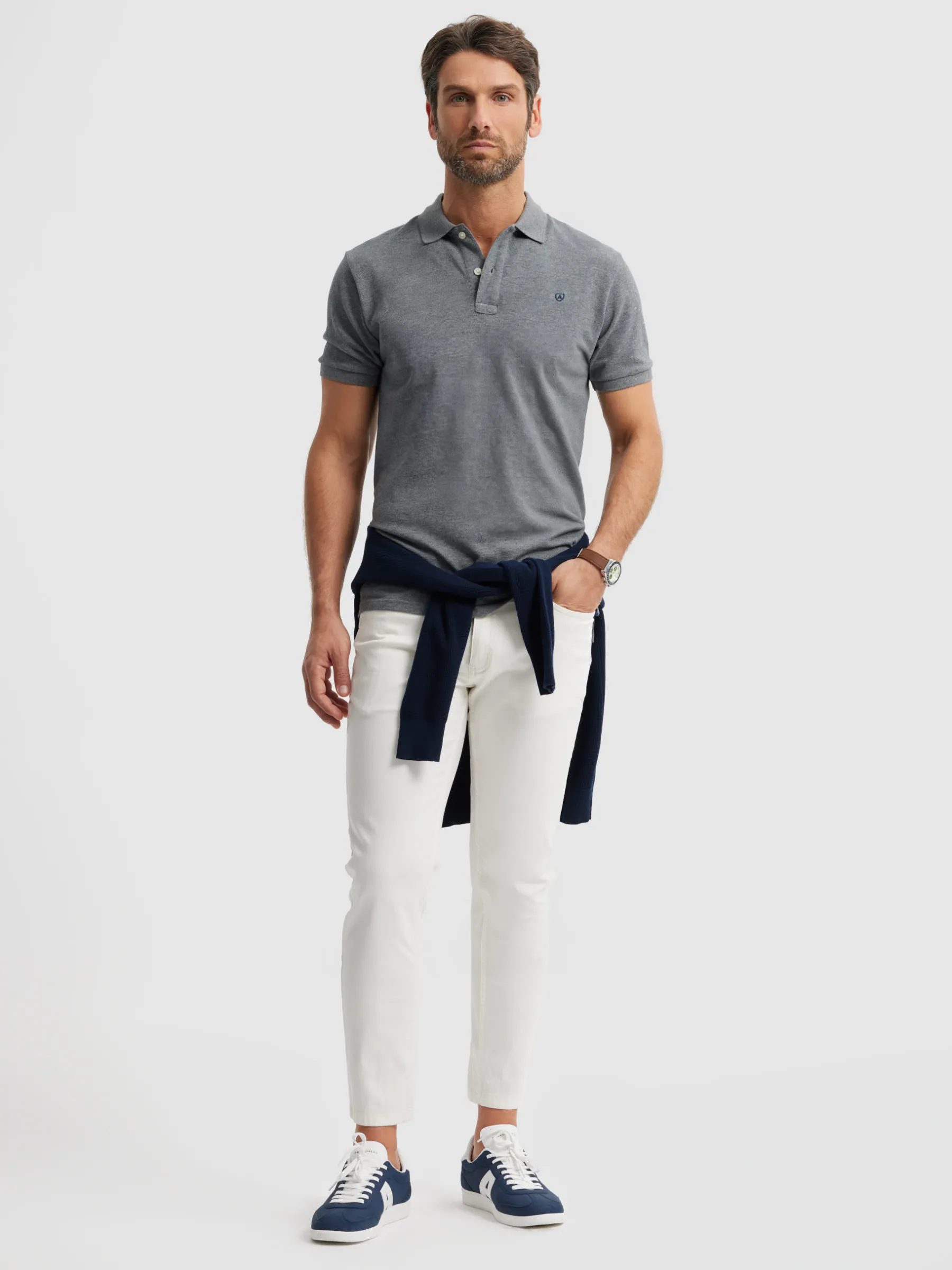 Polos Y Poleras<Alvaro Moreno POLO BASIC Gris