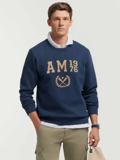 Sudaderas<Alvaro Moreno SUDADERA BASEBALL Azul Marino