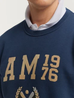 Sudaderas<Alvaro Moreno SUDADERA BASEBALL Azul Marino