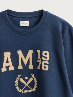 Sudaderas<Alvaro Moreno SUDADERA BASEBALL Azul Marino