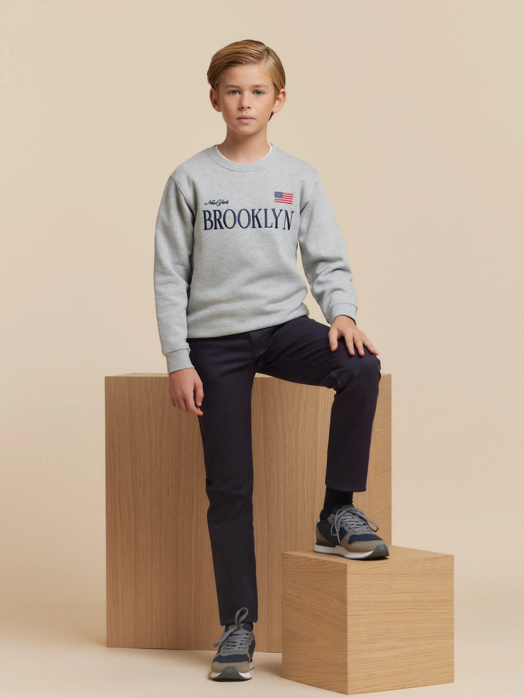 Sudaderas<Alvaro Moreno SUDADERA BROOKLIN KIDS Gris