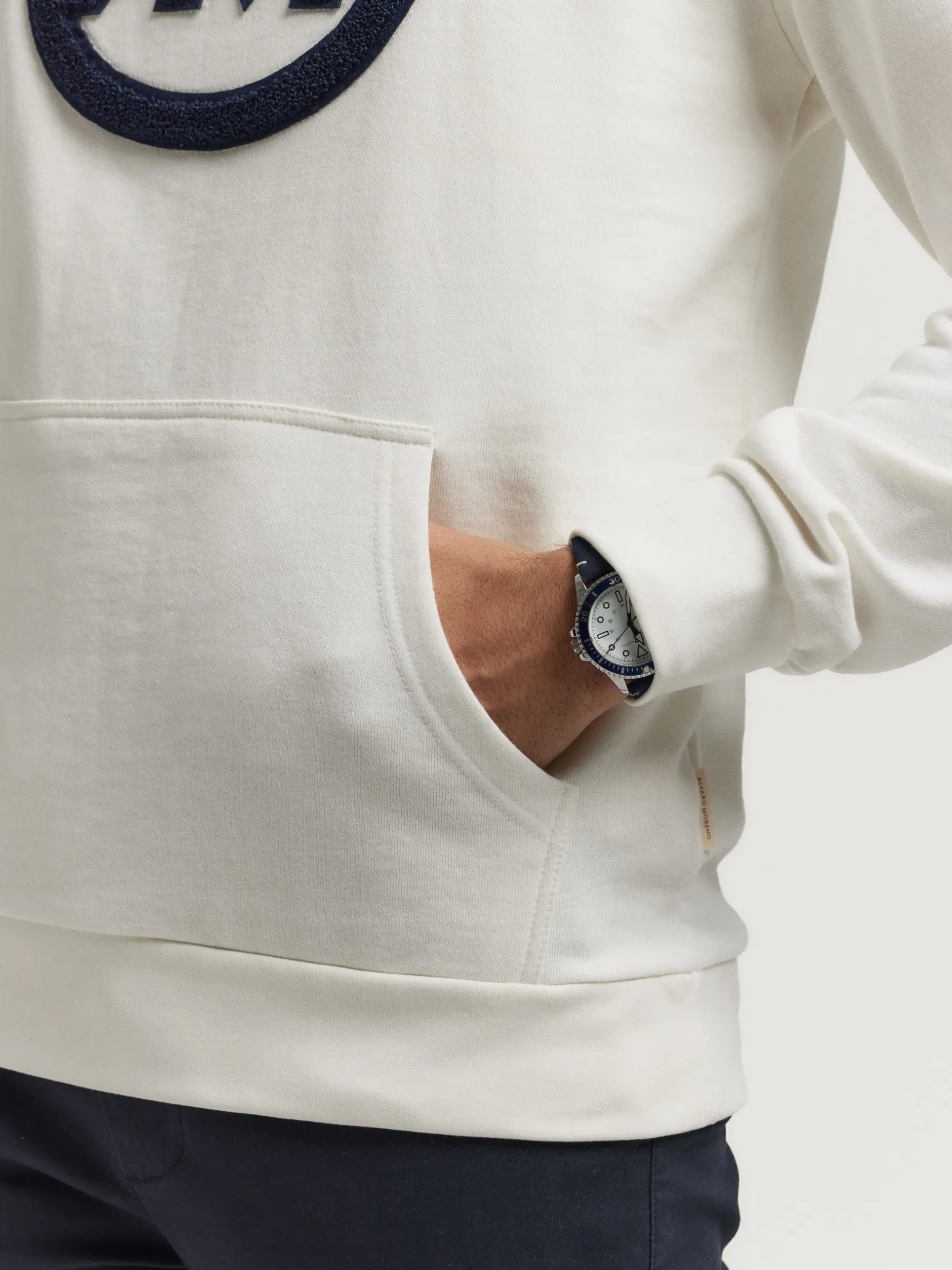 Sudaderas<Alvaro Moreno SUDADERA LOGO Blanco