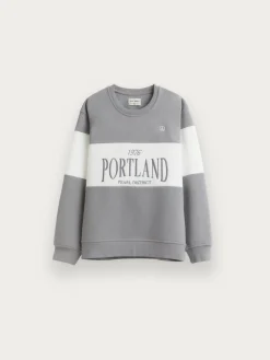 Sudaderas<Alvaro Moreno SUDADERA PORTLAND KIDS Gris