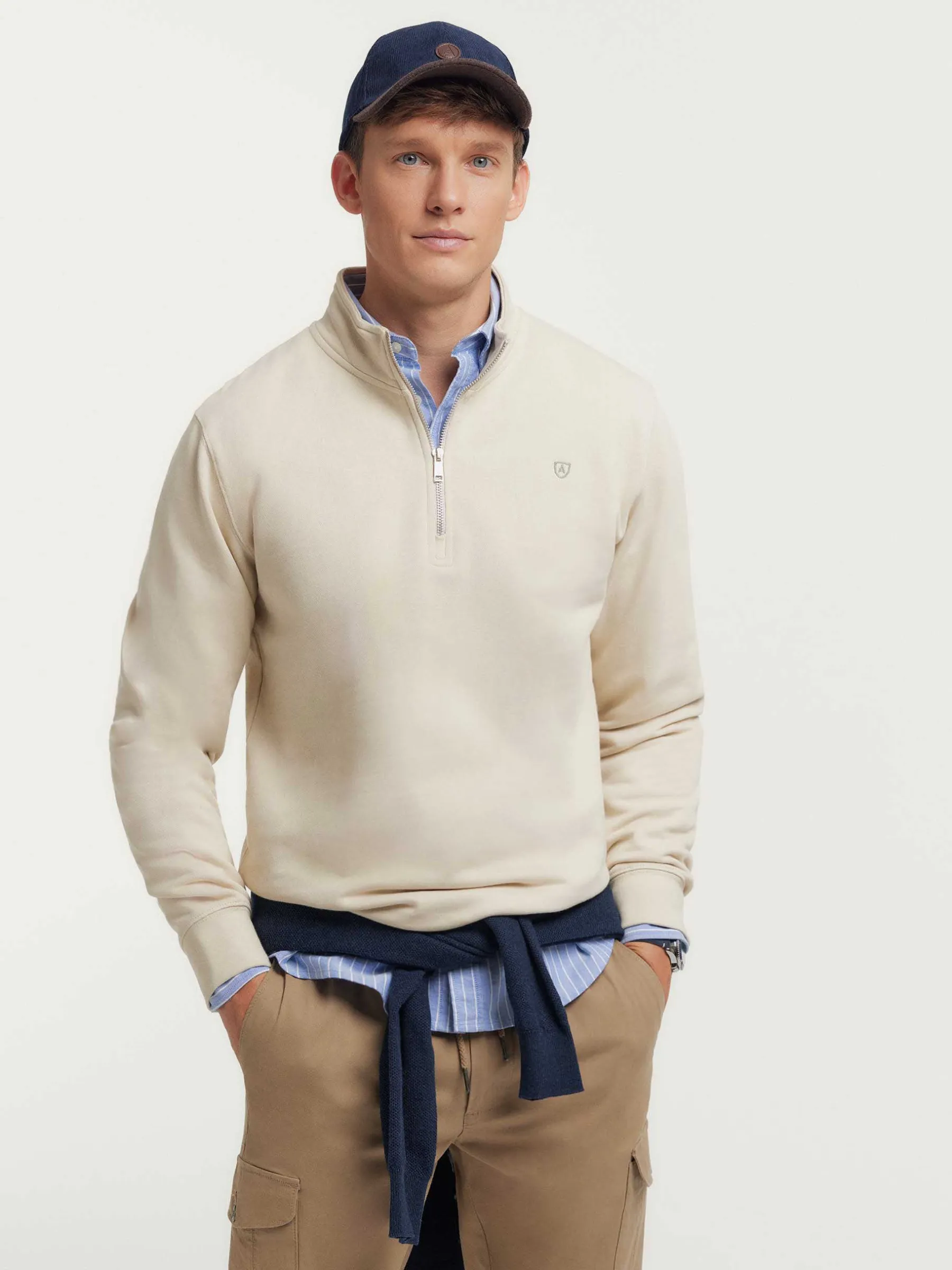 Sudaderas<Alvaro Moreno SUDADERA SINGLE Crudo